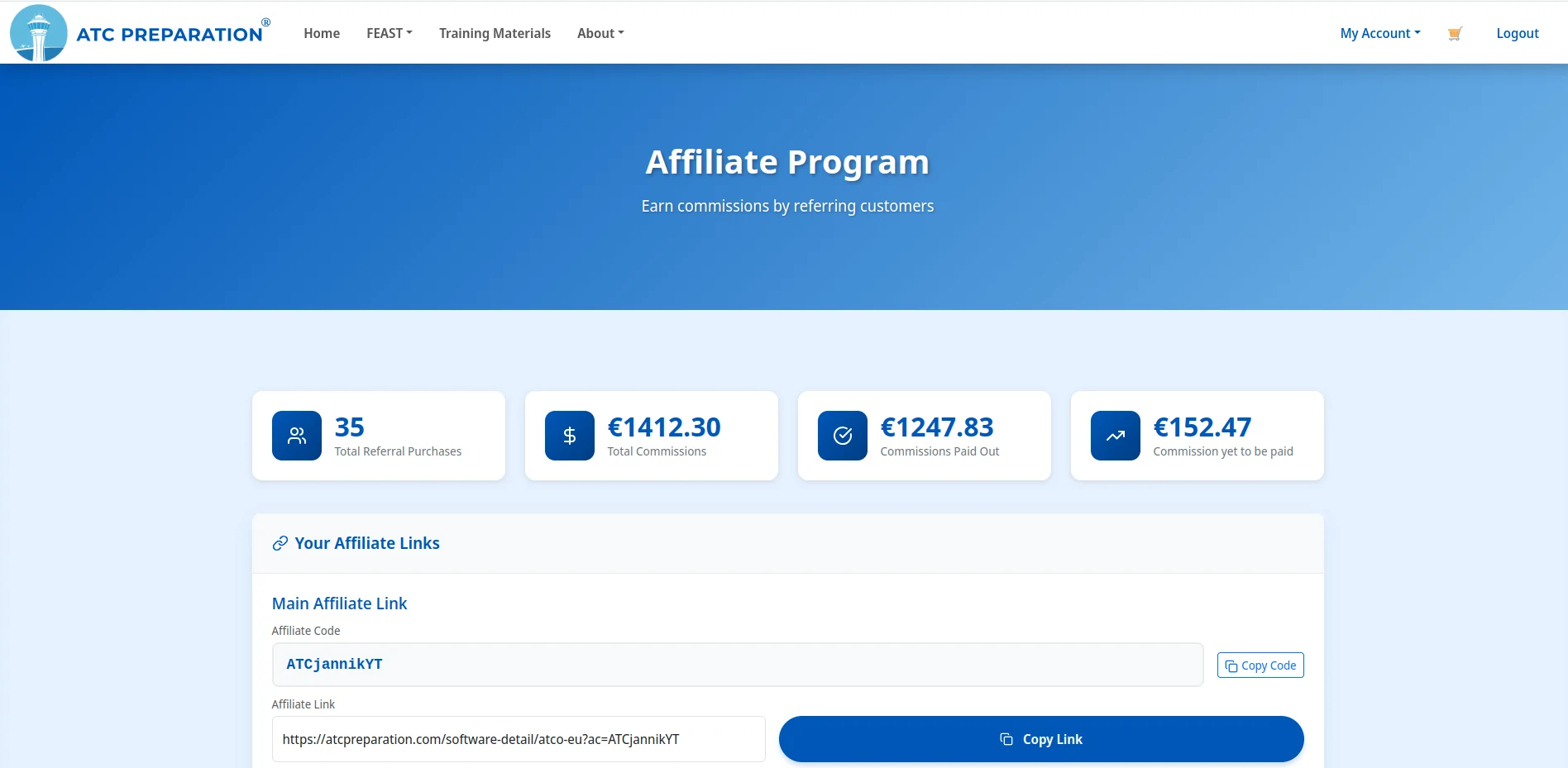 Affiliate Dashboard For Partners