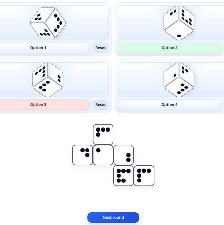 Fold Cubes training module screenshot