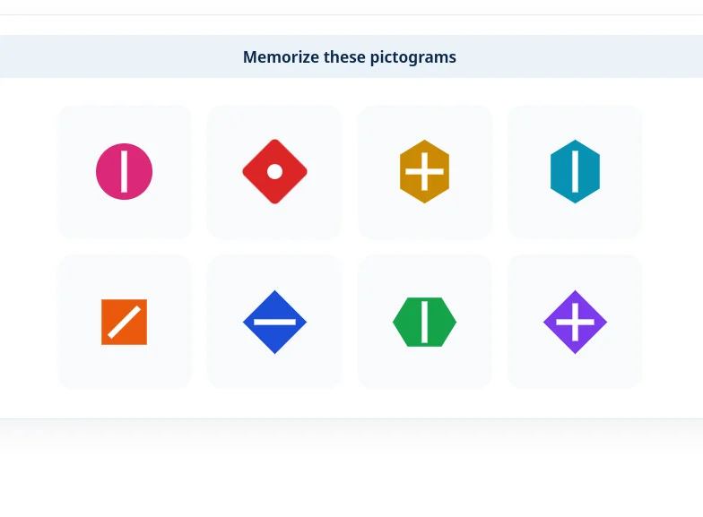 FEAST 1: Memorize Pictograms Overview module illustration
