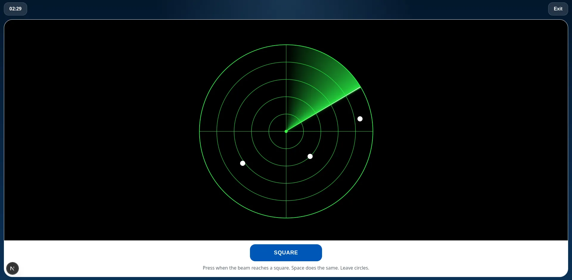 Radar Vigilance practice for DLR pilot screening